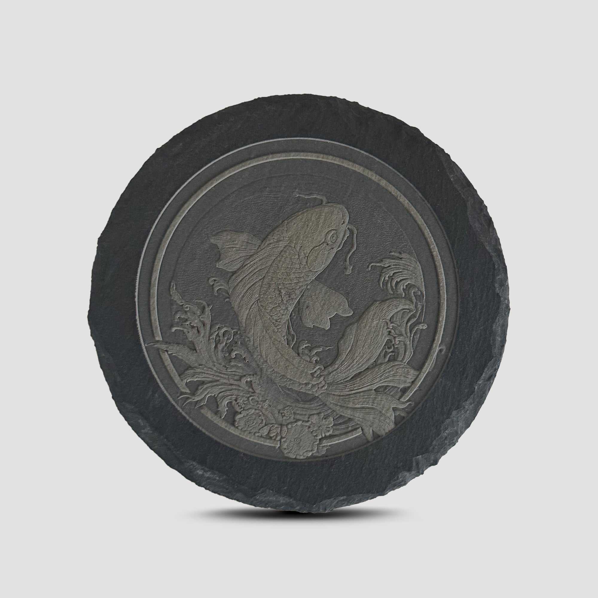 Koi Fish (Sun) - Slate Coaster