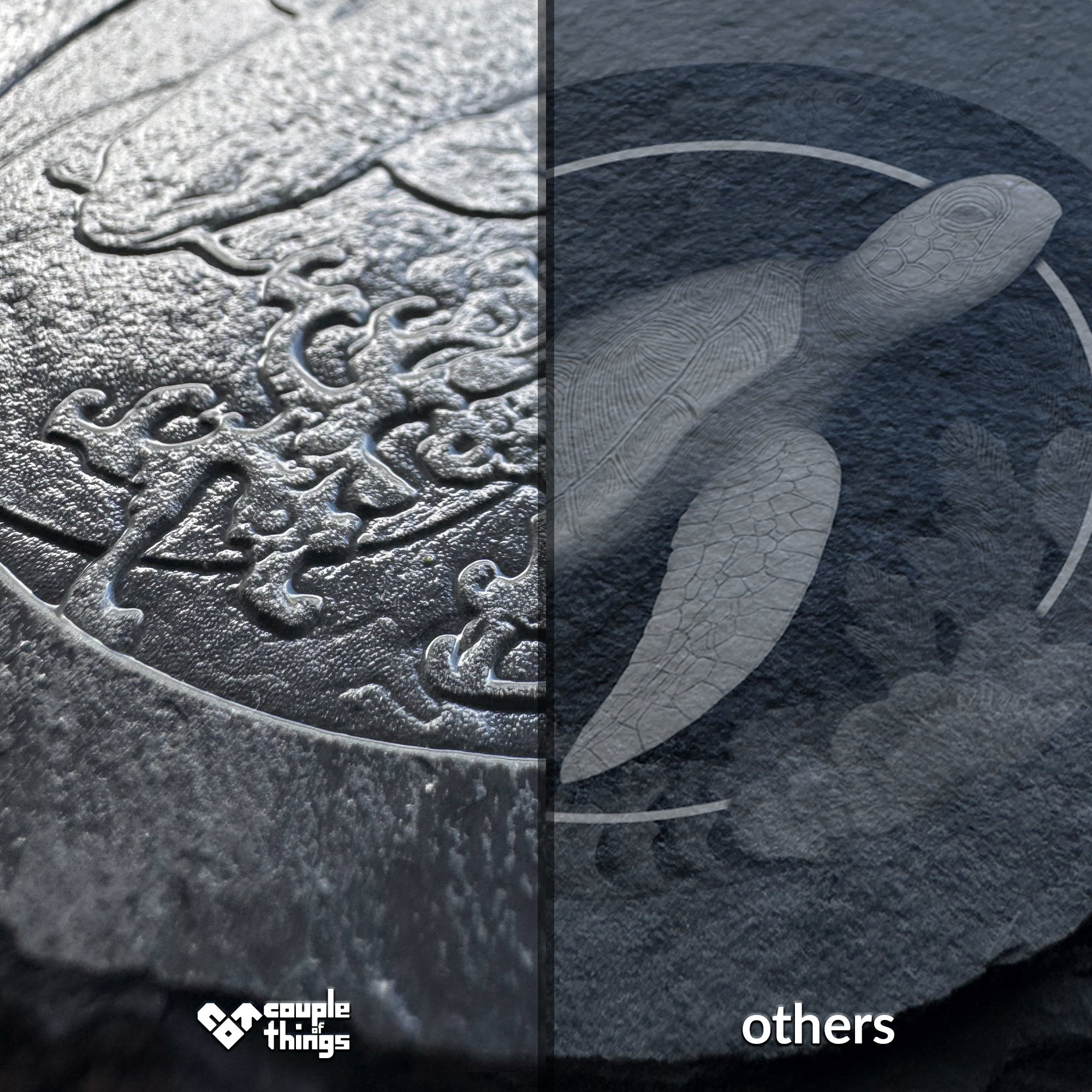 Maui Sea Turtle (Honu) - Slate Coaster